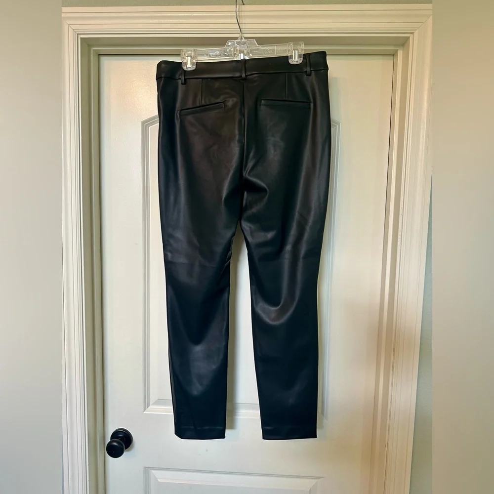 Loft Ann Taylor - Black Faux Leather Pants - BNWT! - Picture 3 of 7